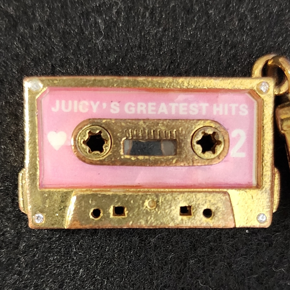 Juicy Couture Pink and Gold Cassette Bracelet Charm